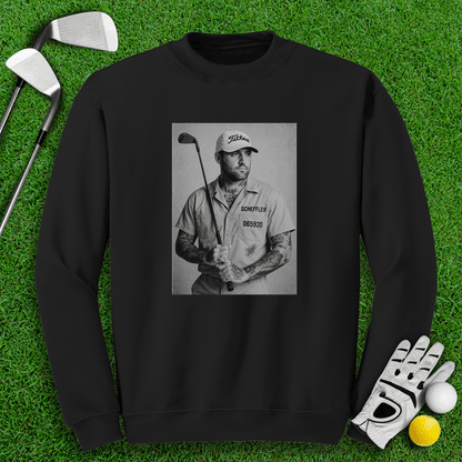 Scottie Scheffler Retro Mugshot Crewneck - TeeHee Golf Gear
