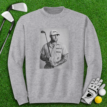 Scottie Scheffler Retro Mugshot Crewneck - TeeHee Golf Gear