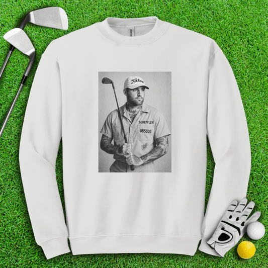 Scottie Scheffler Retro Mugshot Crewneck - TeeHee Golf Gear