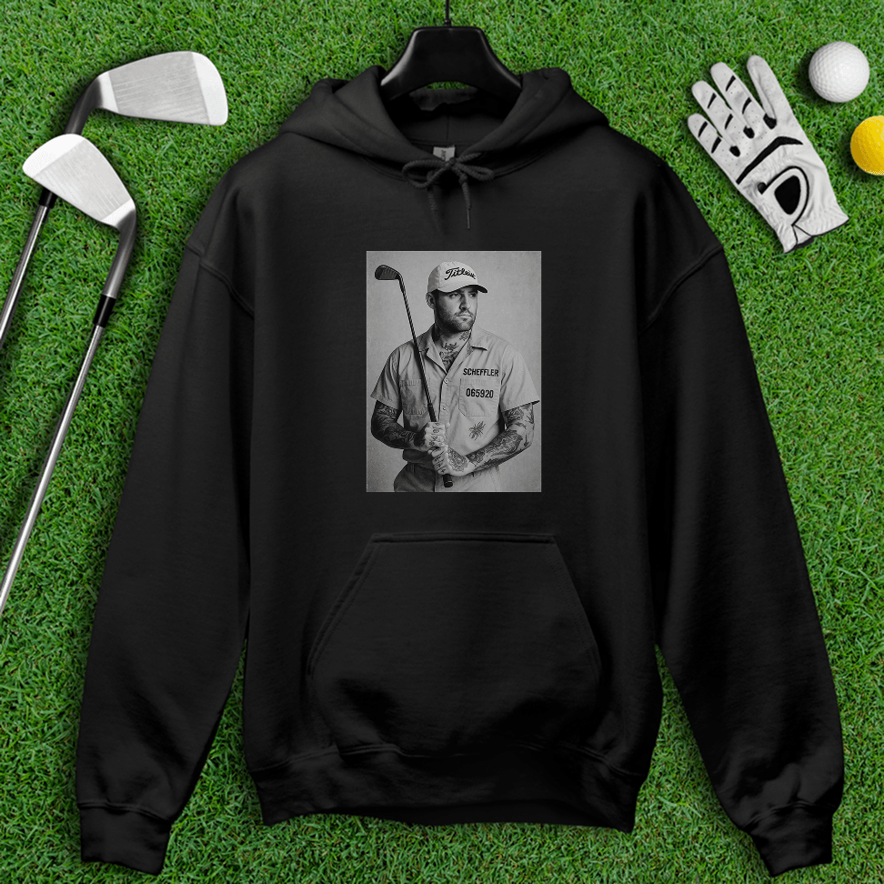 Scottie Scheffler Retro Mugshot Hoodie - TeeHee Golf Gear