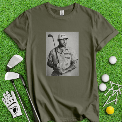 Scottie Scheffler Retro Mugshot T-shirt - TeeHee Golf Gear