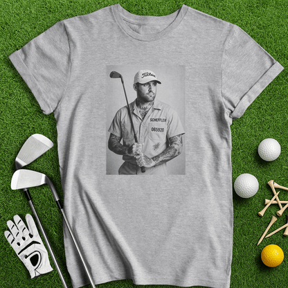 Scottie Scheffler Retro Mugshot T-shirt - TeeHee Golf Gear