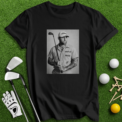 Scottie Scheffler Retro Mugshot T-shirt - TeeHee Golf Gear