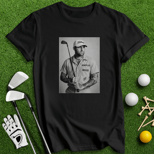 Scottie Scheffler Retro Mugshot T-shirt - TeeHee Golf Gear
