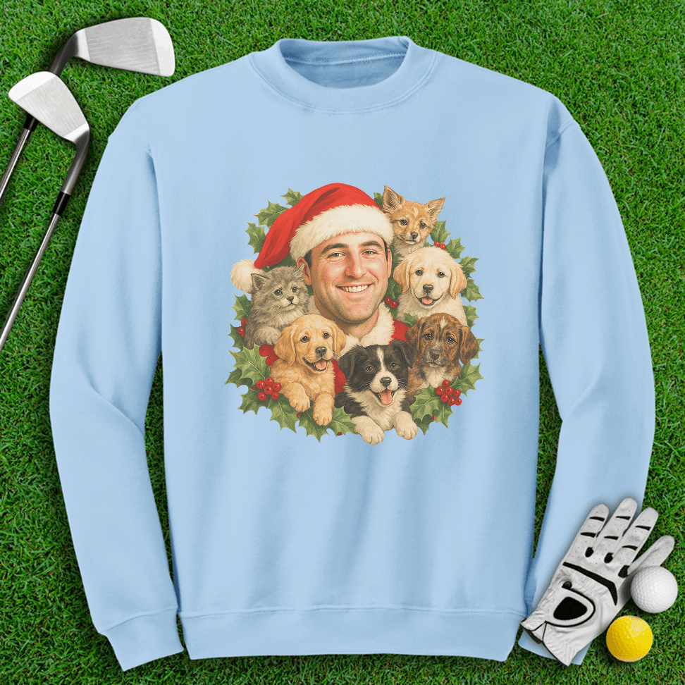 Scottie Scheffler Santa Ugly Sweater Crewneck - TeeHee Golf Gear