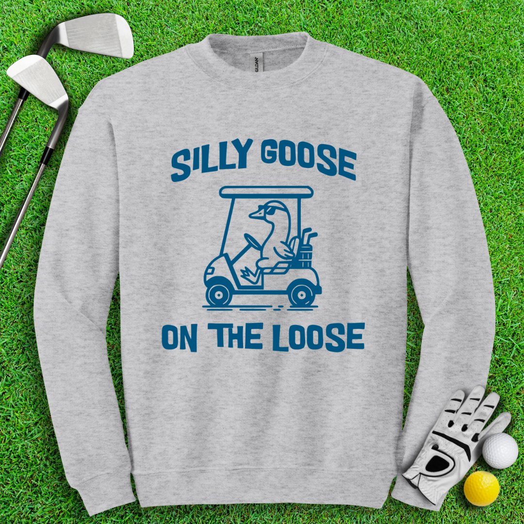 Silly Goose On The Loose Crewneck - TeeHee Golf Gear