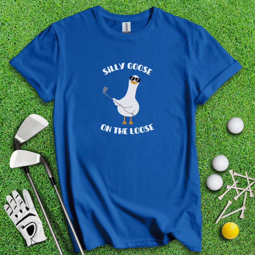 Silly Goose On The Loose Golf T-Shirt - TeeHee Golf Gear