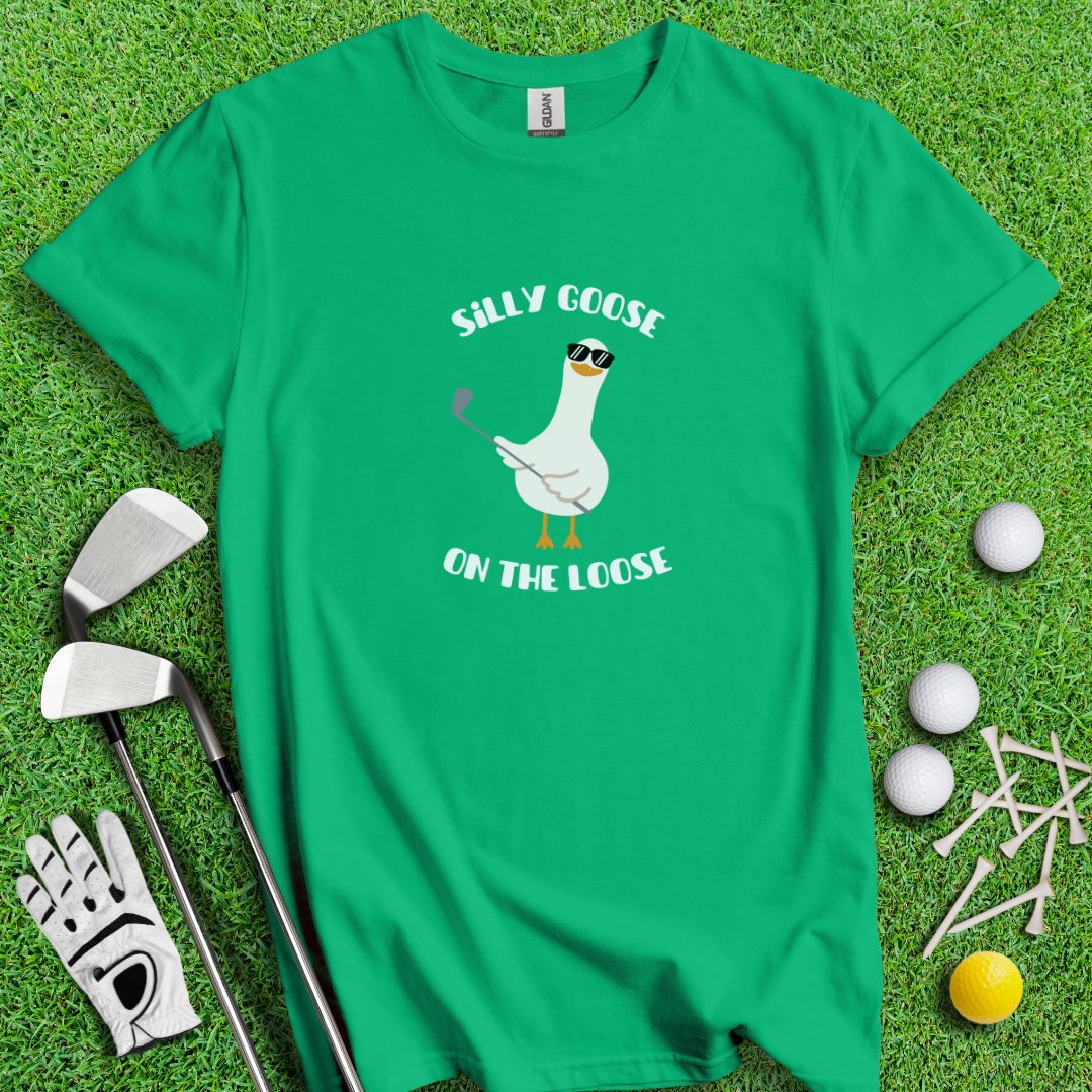 Silly Goose On The Loose Golf T-Shirt - TeeHee Golf Gear