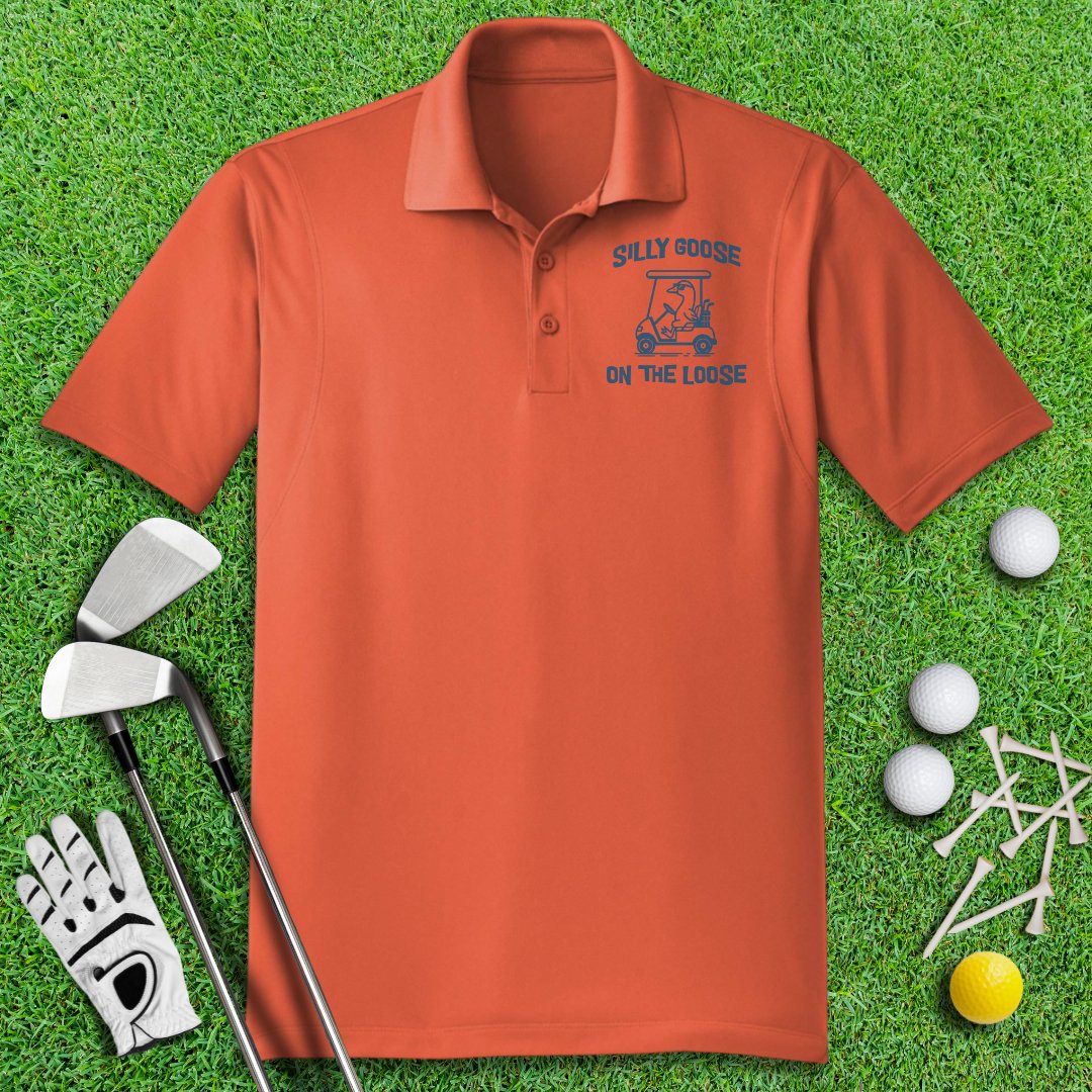 Silly Goose On The Loose Polo Shirt - TeeHee Golf Gear