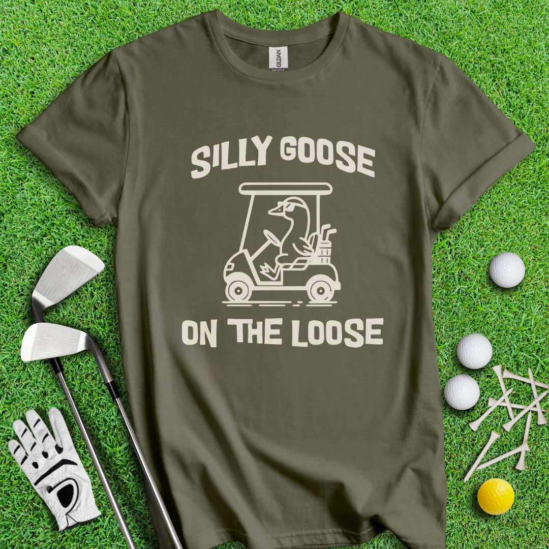 Silly Goose On the Loose T-Shirt - TeeHee Golf Gear