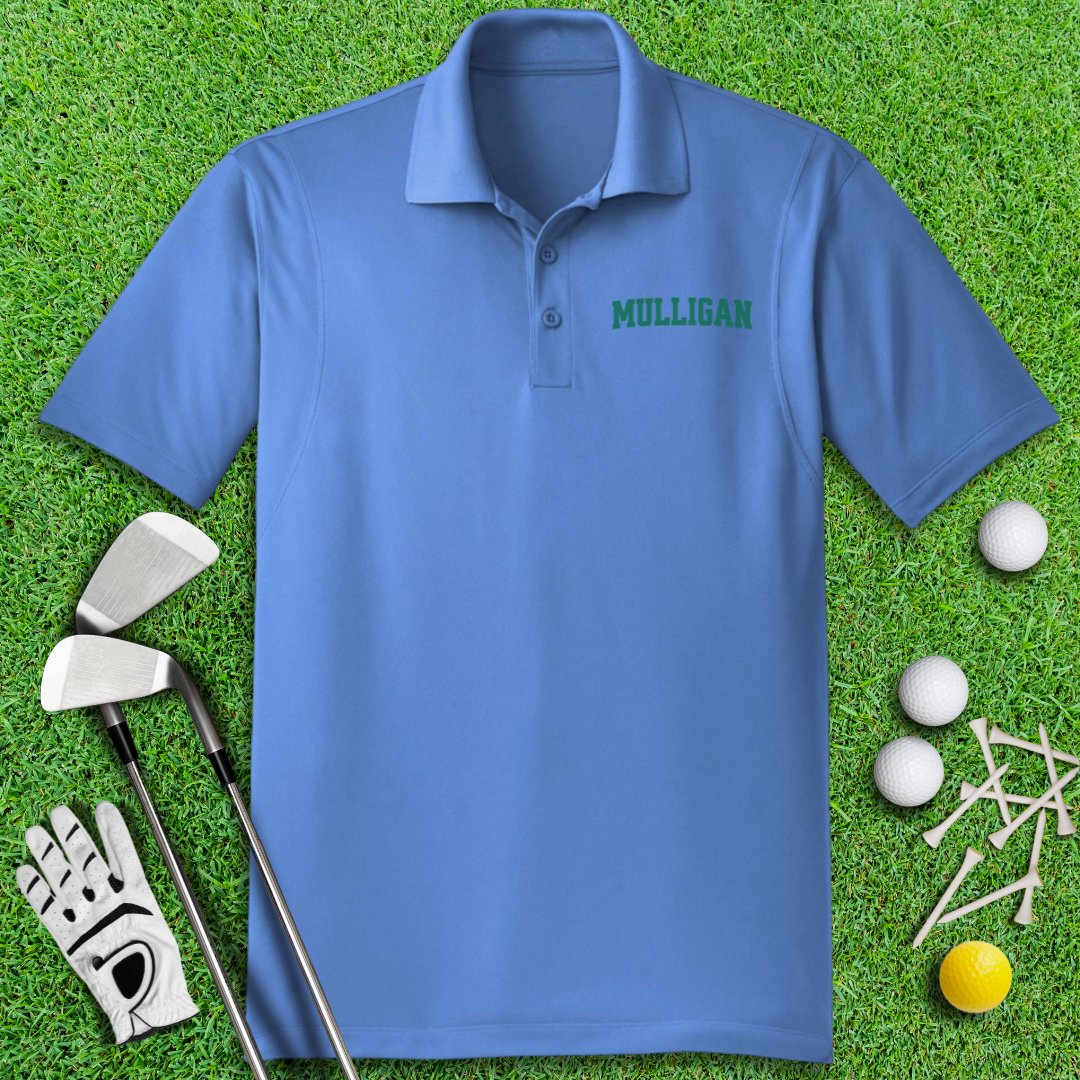 Simple Mulligan Text Polo Shirt - TeeHee Golf Gear