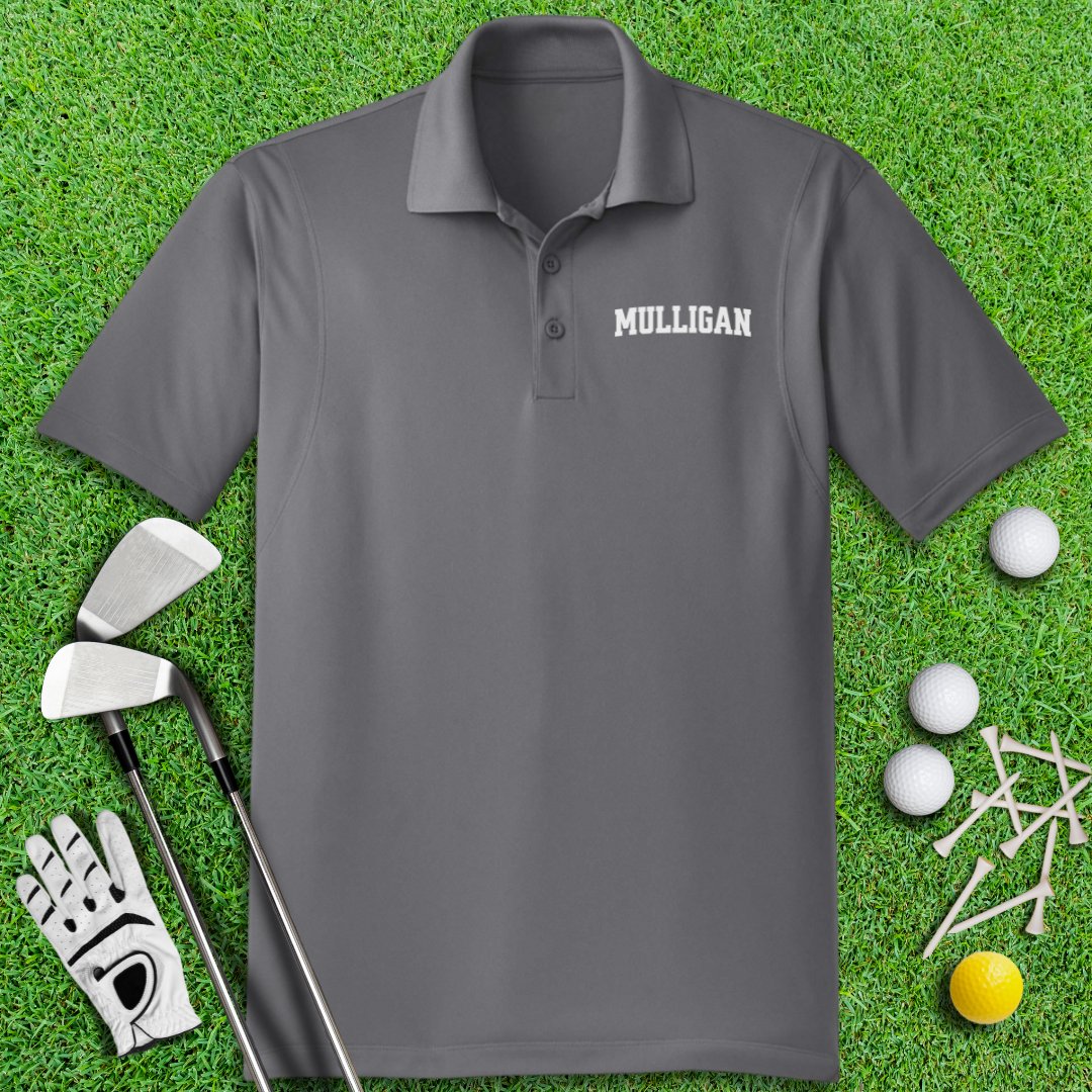 Simple Mulligan Text Polo Shirt - TeeHee Golf Gear