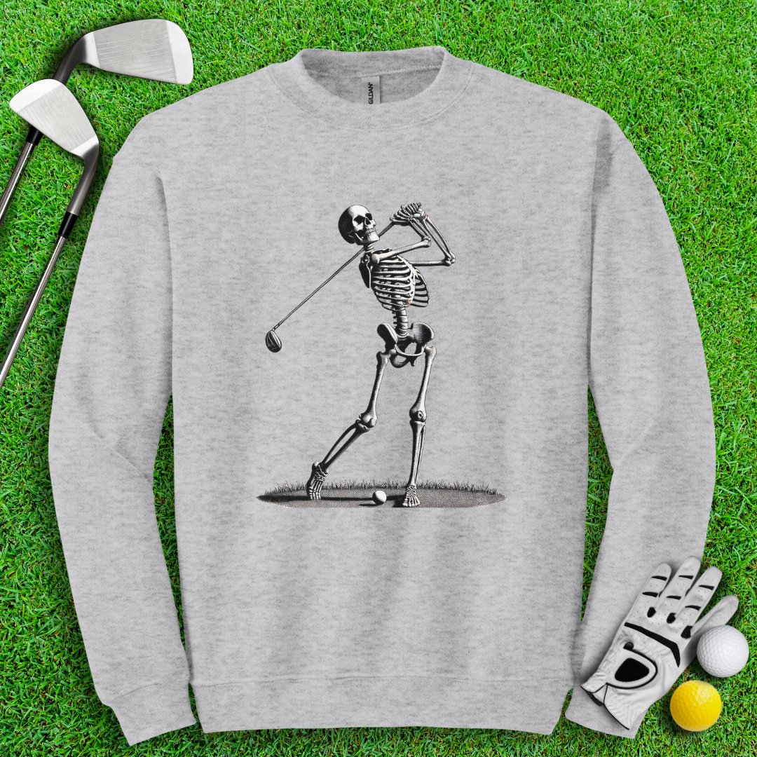 Skeleton Golfer Crewneck - TeeHee Golf Gear