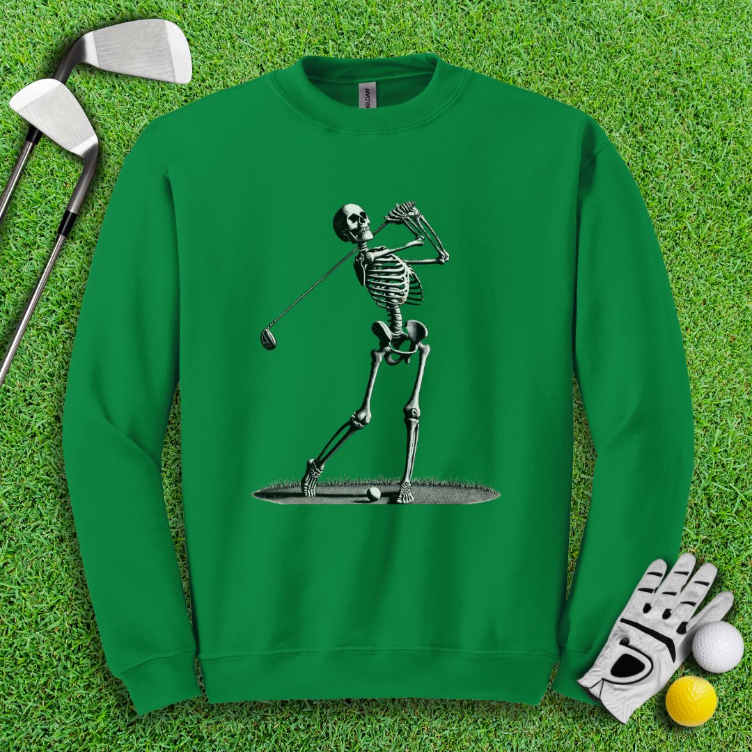 Skeleton Golfer Crewneck - TeeHee Golf Gear