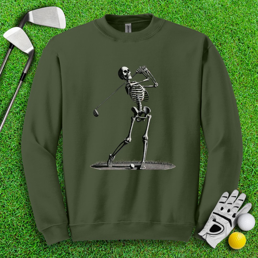 Skeleton Golfer Crewneck - TeeHee Golf Gear