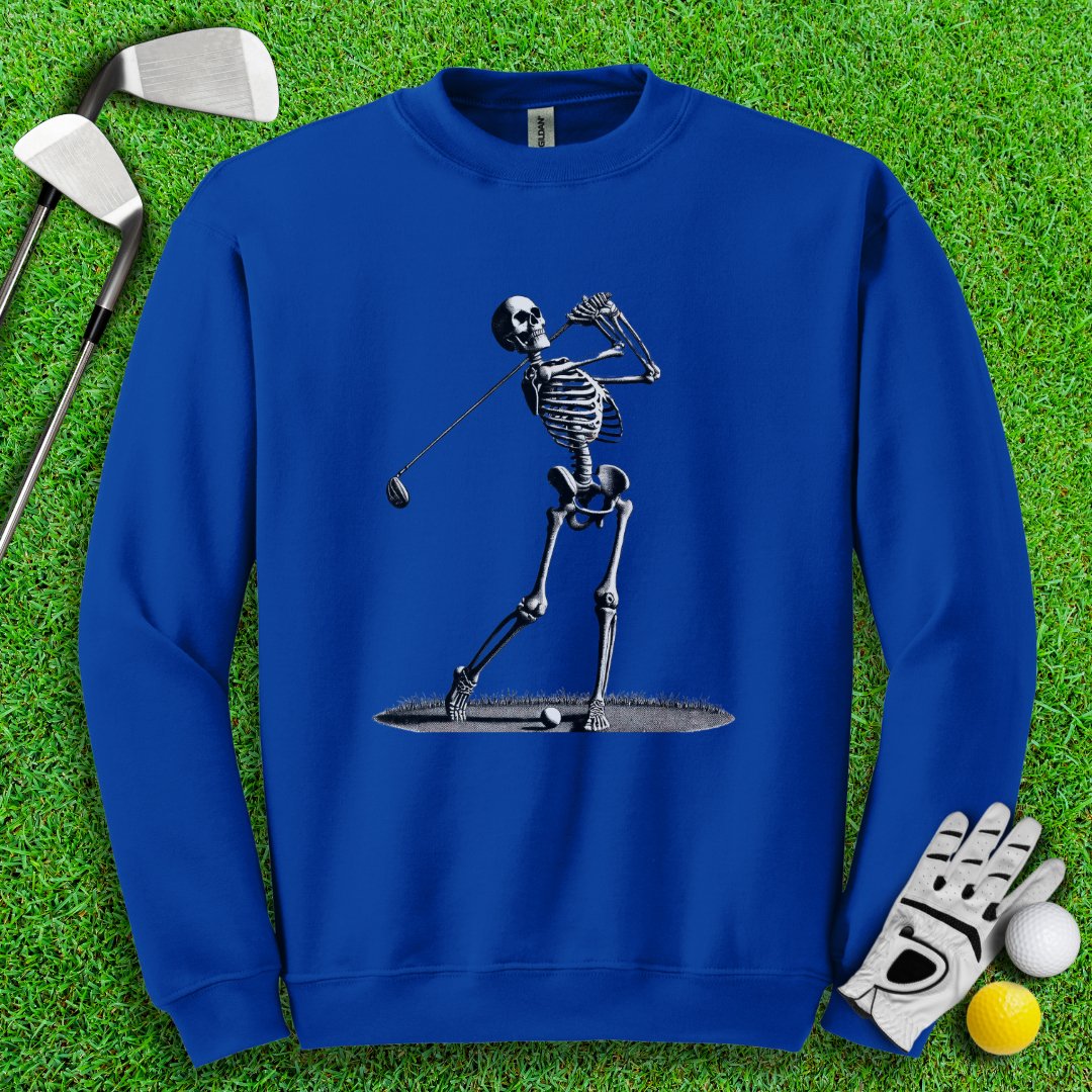 Skeleton Golfer Crewneck - TeeHee Golf Gear