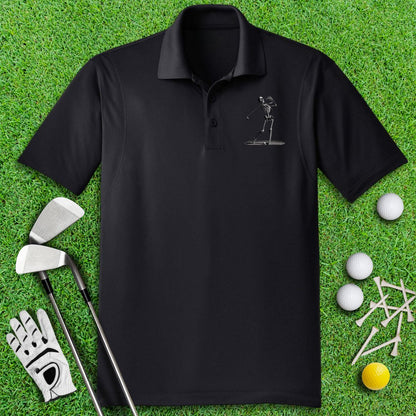 Skeleton Golfer Polo Shirt - TeeHee Golf Gear