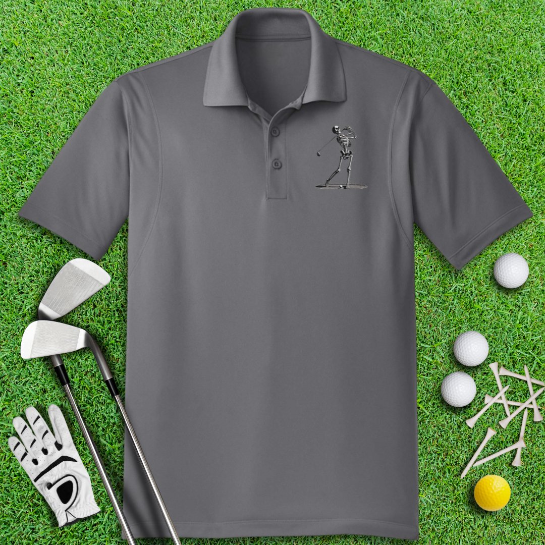 Skeleton Golfer Polo Shirt - TeeHee Golf Gear