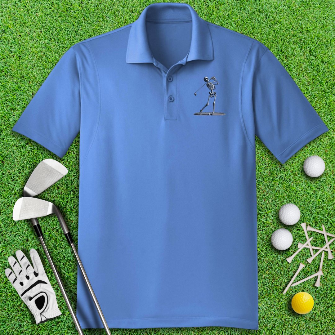 Skeleton Golfer Polo Shirt - TeeHee Golf Gear