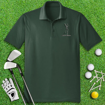 Skeleton Golfer Polo Shirt - TeeHee Golf Gear