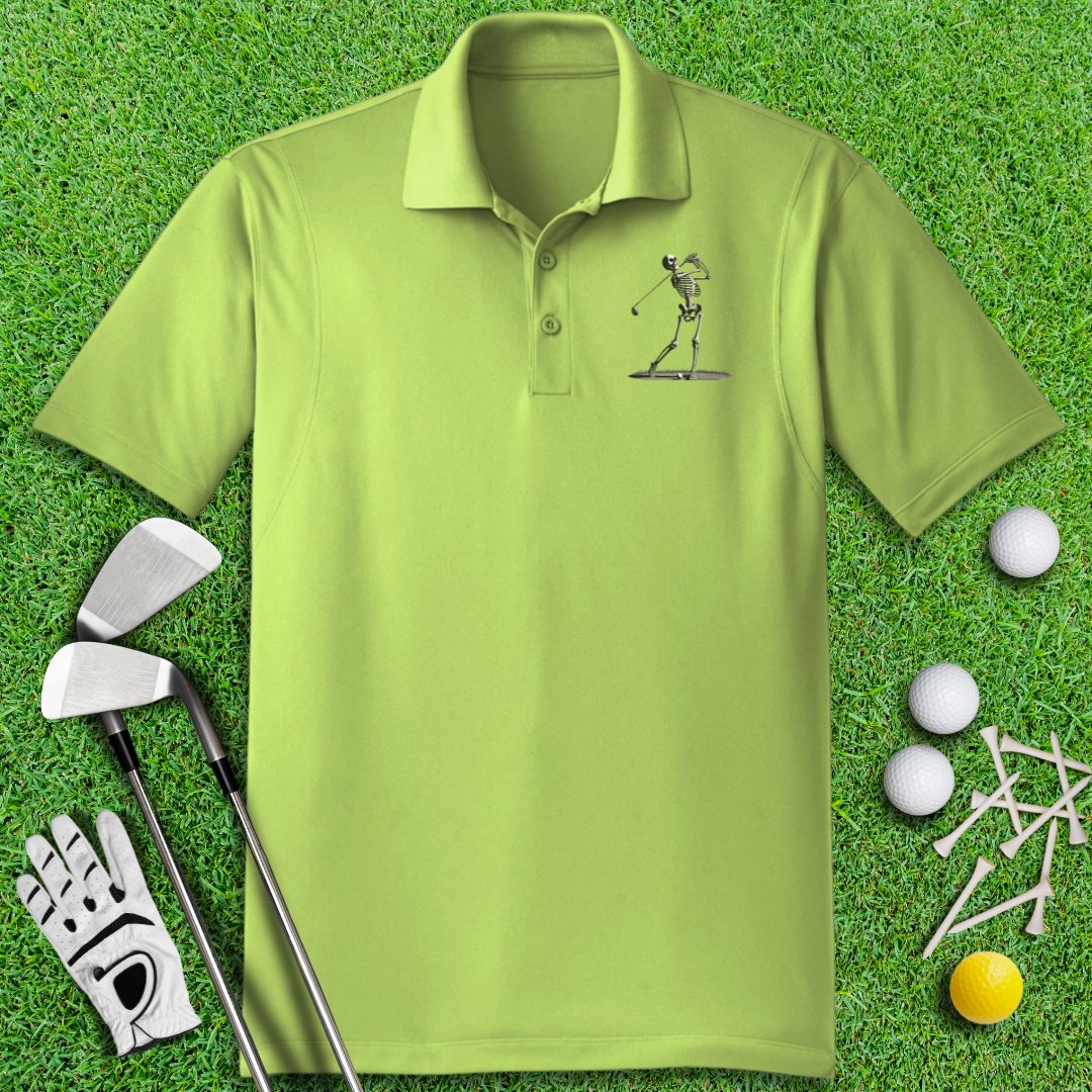 Skeleton Golfer Polo Shirt - TeeHee Golf Gear