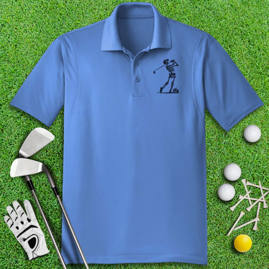 Skeleton Golfer Polo Shirt - TeeHee Golf Gear