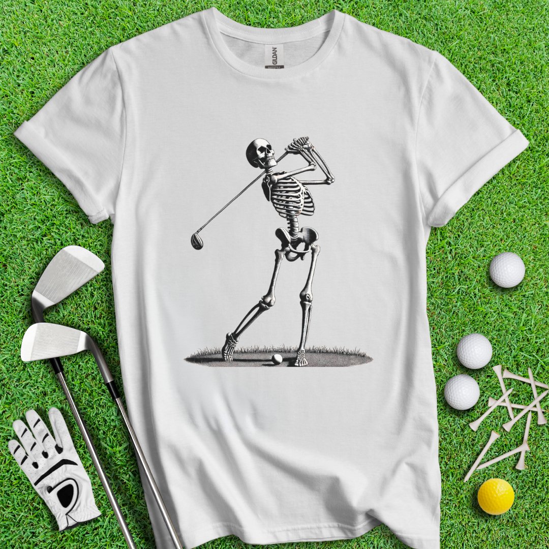 Skeleton Golfer T-Shirt - TeeHee Golf Gear