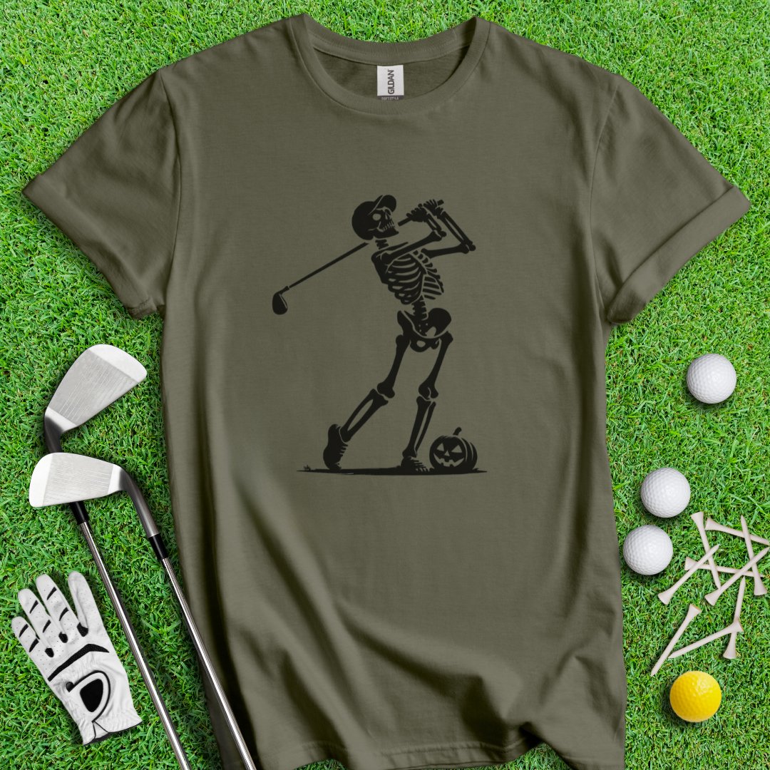 Skeleton Golfer T-Shirt - TeeHee Golf Gear