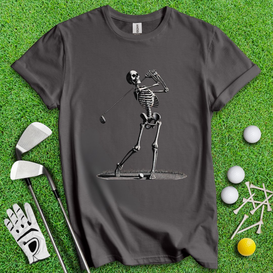 Skeleton Golfer T-Shirt - TeeHee Golf Gear