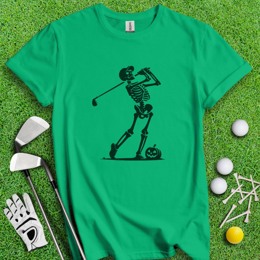 Skeleton Golfer T-Shirt - TeeHee Golf Gear