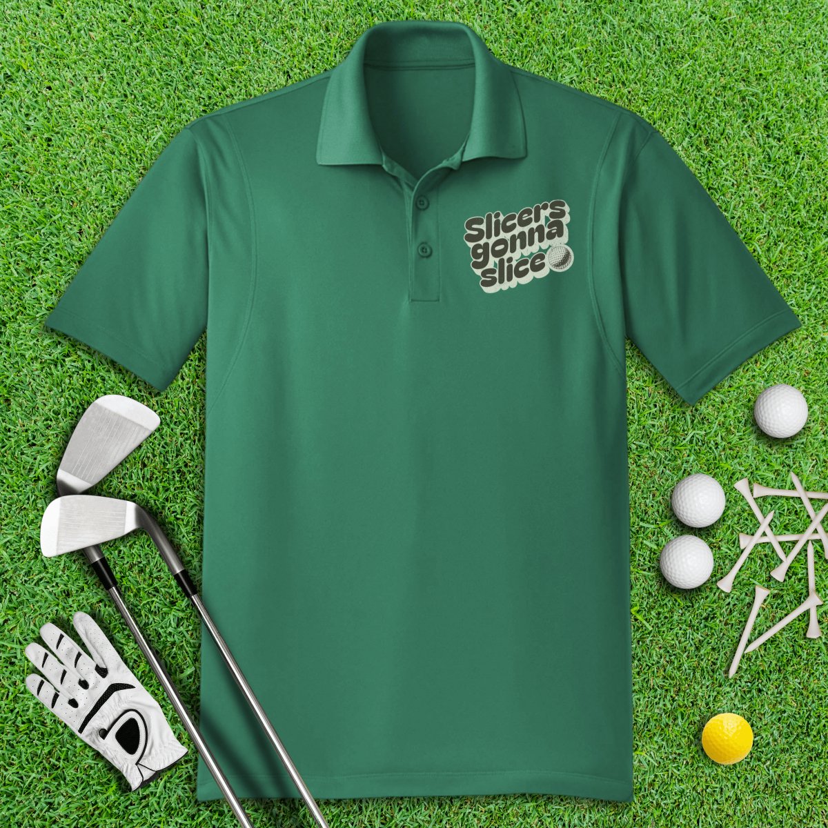 Slicers Gonna Slice Funny Golf Polo Shirt - TeeHee Golf Gear