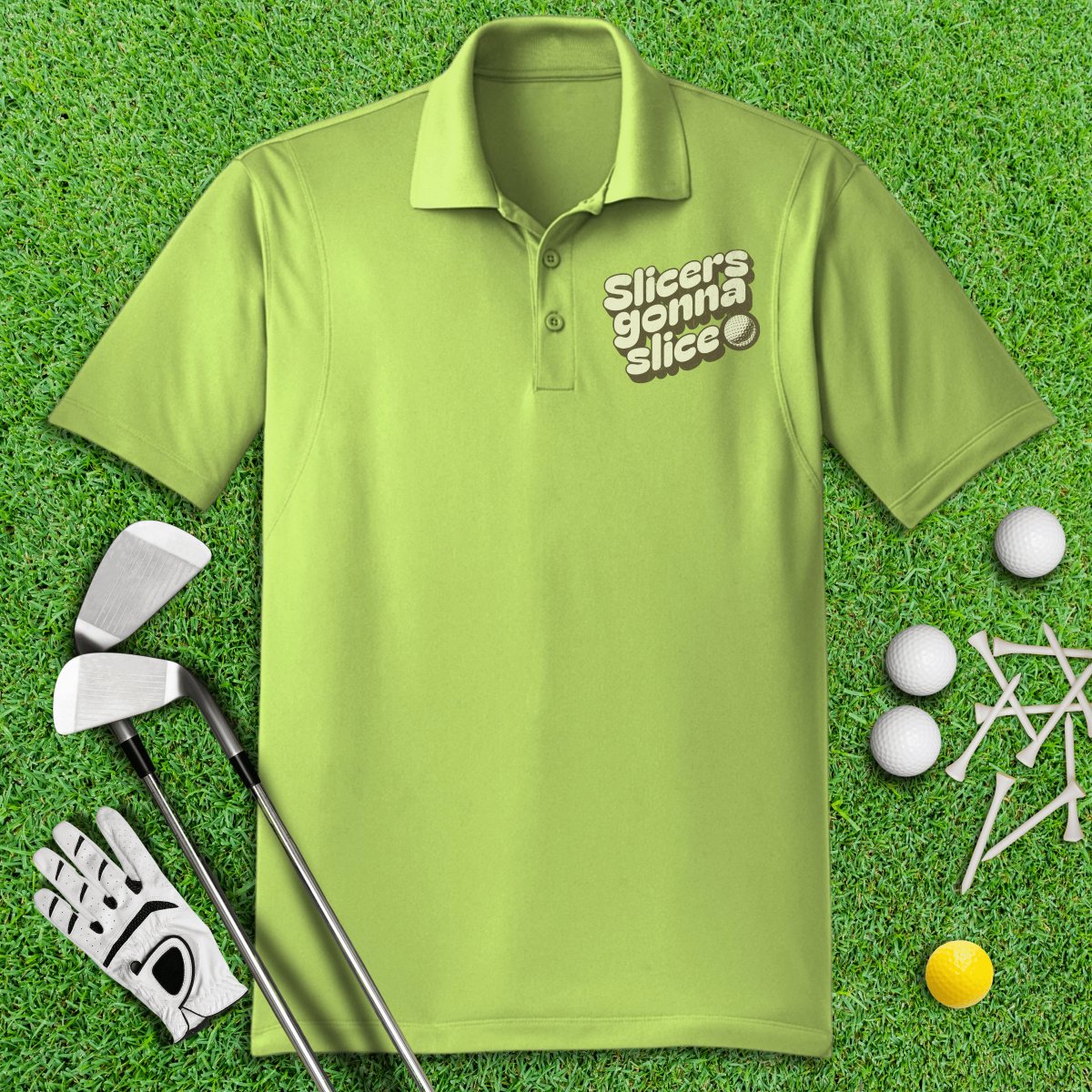 Slicers Gonna Slice Funny Golf Polo Shirt - TeeHee Golf Gear