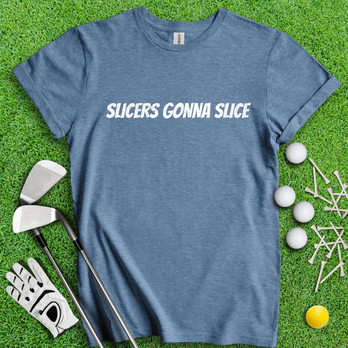 Slicers Gonna Slice Funny Golf T - Shirt - TeeHee Golf Gear