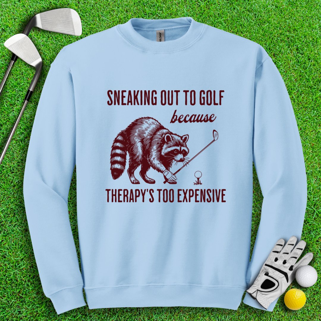 Sneaking Out to Golf Raccoon Crewneck - TeeHee Golf Gear