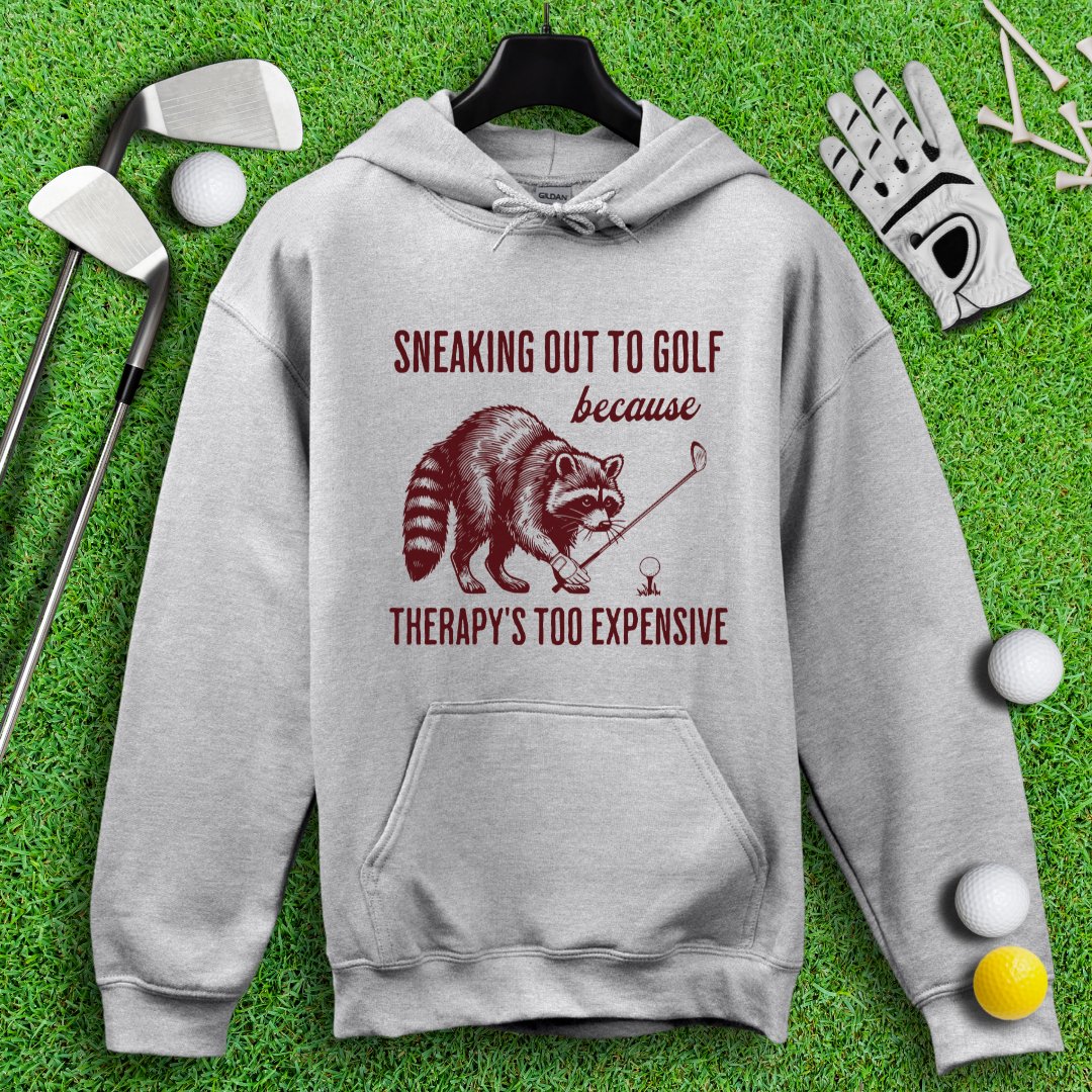 Sneaking Out to Golf Raccoon Hoodie - TeeHee Golf Gear