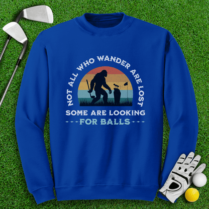 Some Just Looking for Bigfoot and Golf Balls Crewneck - TeeHee Golf Gear