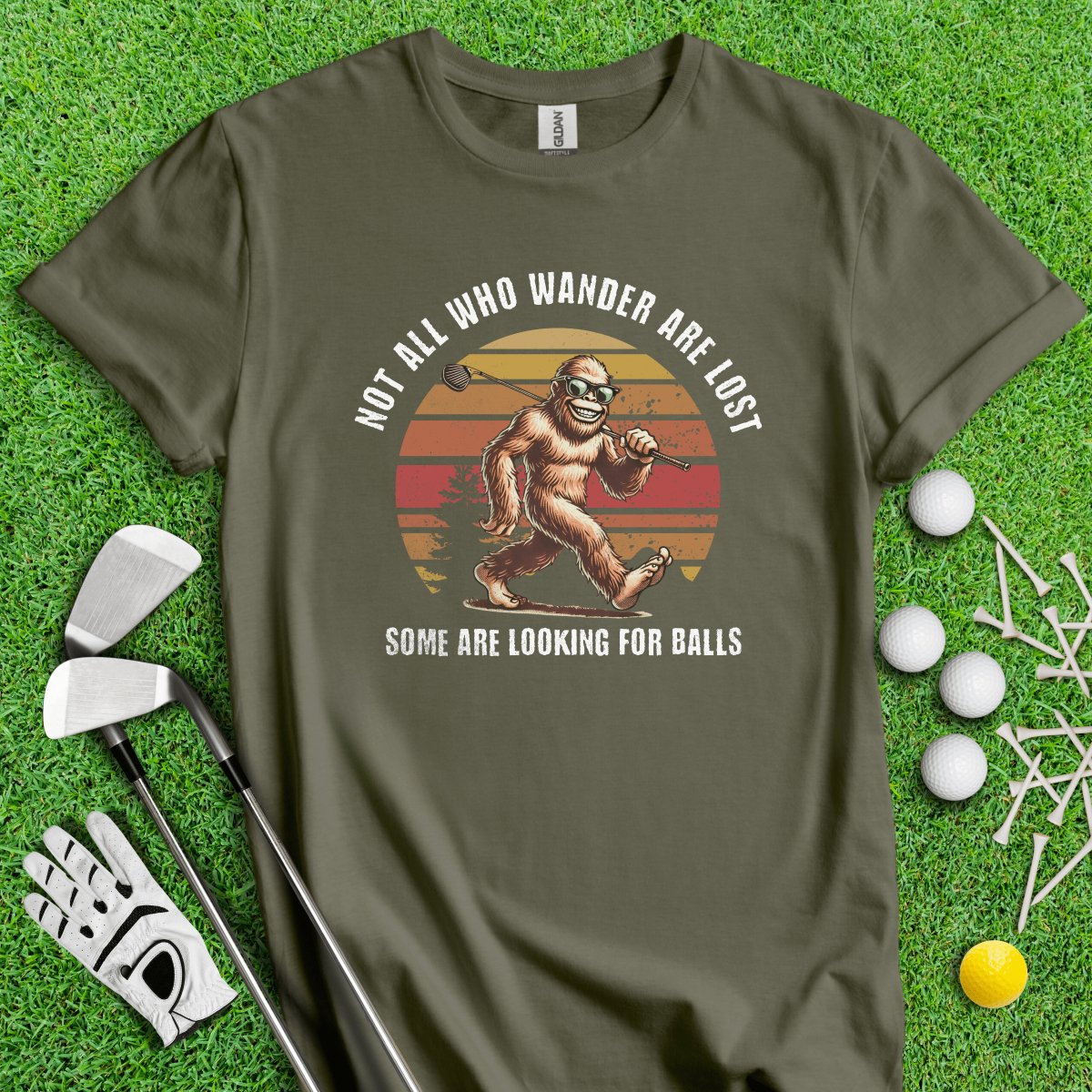 Some Just Looking for Bigfoot and Golf Balls T - Shirt - TeeHee Golf Gear