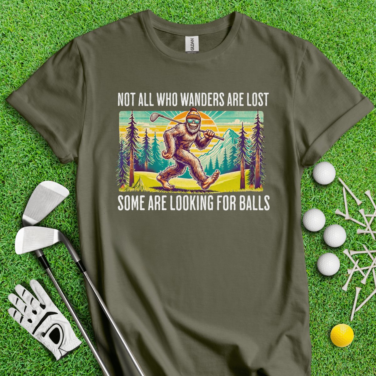 Some Just Looking for Bigfoot and Golf Balls T - Shirt - TeeHee Golf Gear