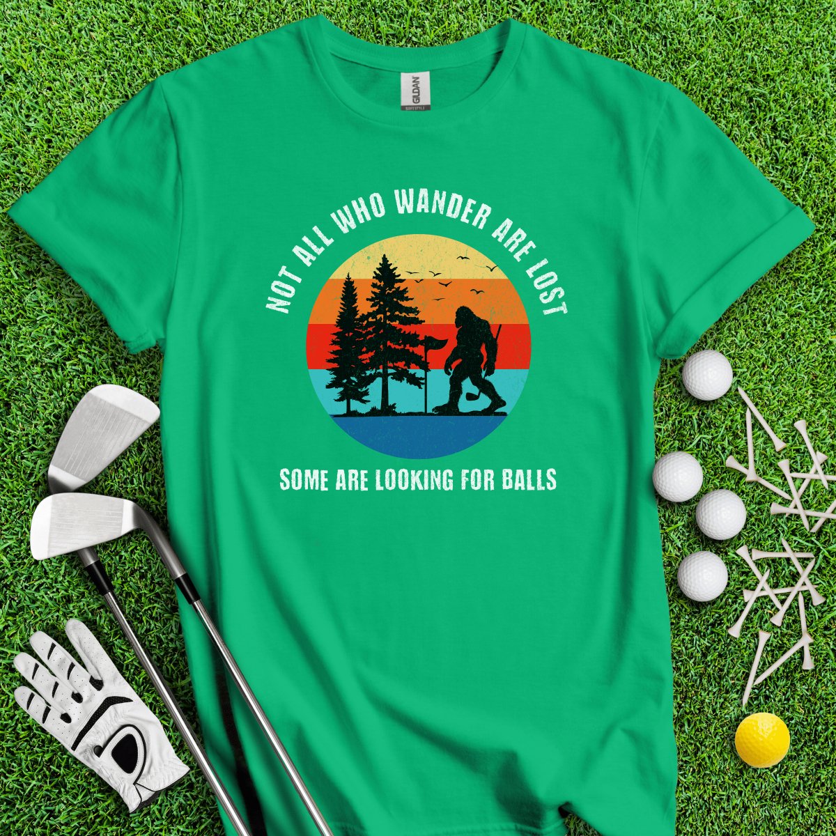 Some Just Looking for Bigfoot and Golf Balls T - Shirt - TeeHee Golf Gear