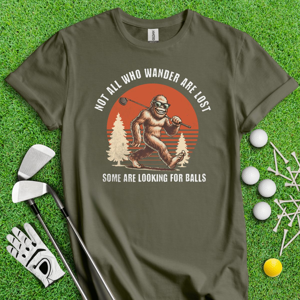 Some Just Looking for Bigfoot and Golf Balls T - Shirt - TeeHee Golf Gear