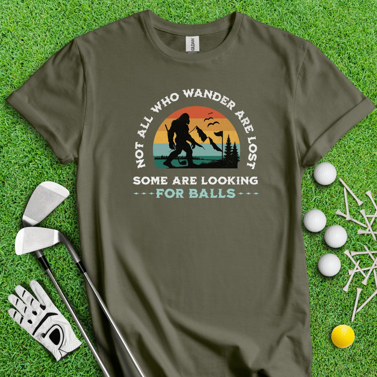 Some Just Looking for Bigfoot and Golf Balls T - Shirt - TeeHee Golf Gear