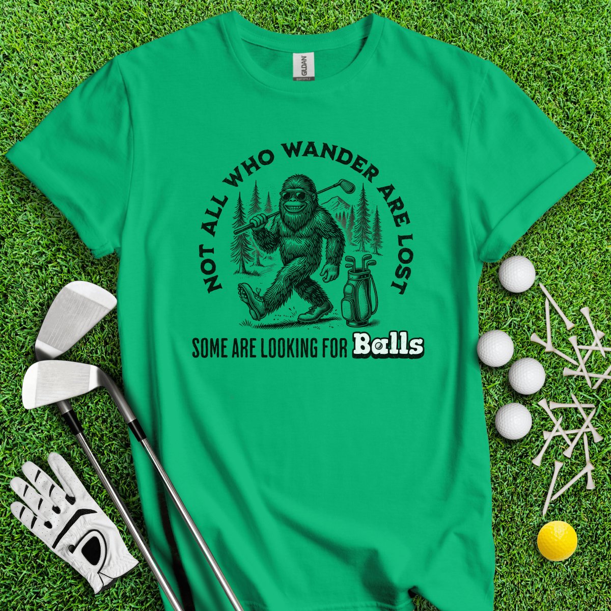 Some Just Looking for Bigfoot and Golf Balls T - Shirt - TeeHee Golf Gear