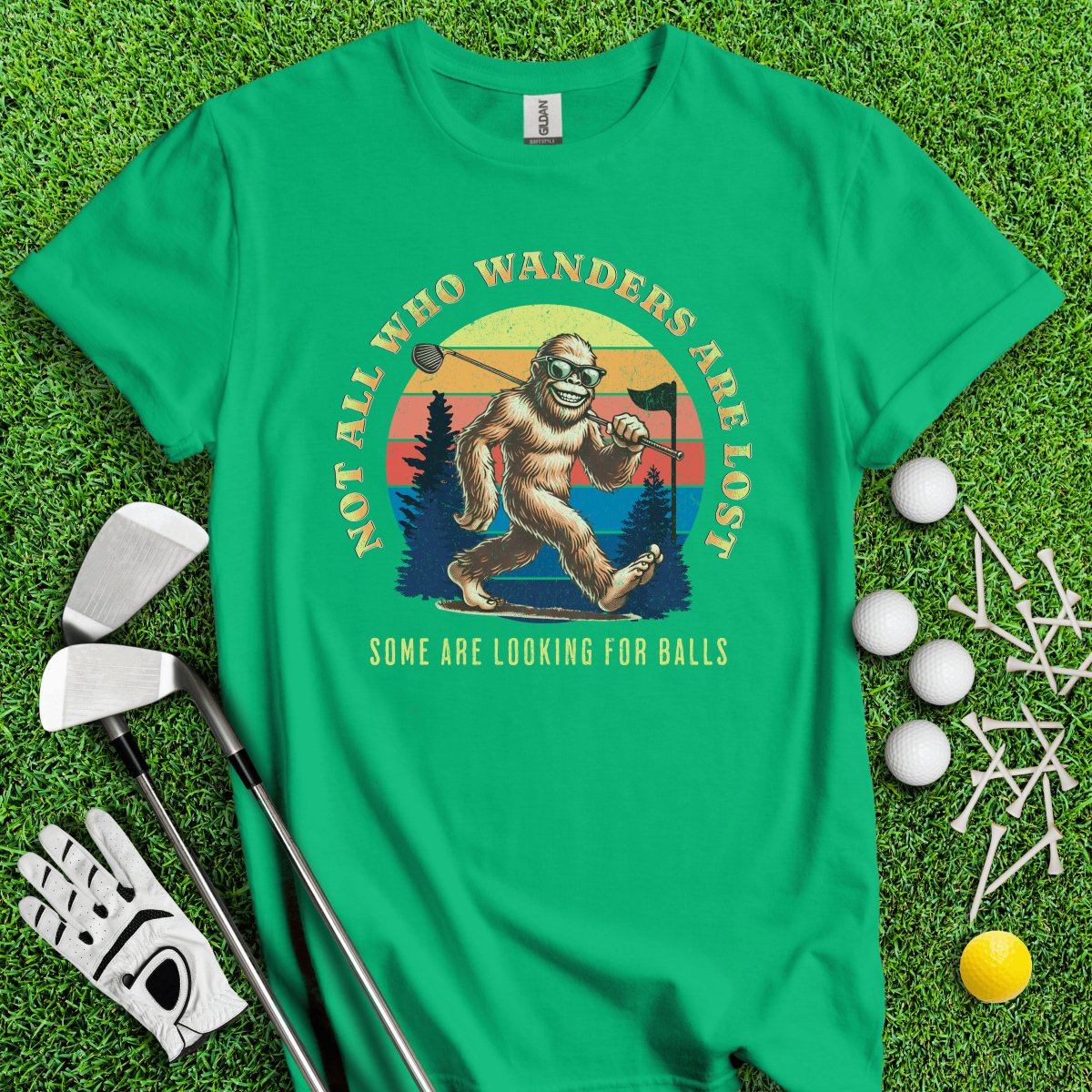 Some Just Looking for Bigfoot and Golf Balls T - Shirt - TeeHee Golf Gear