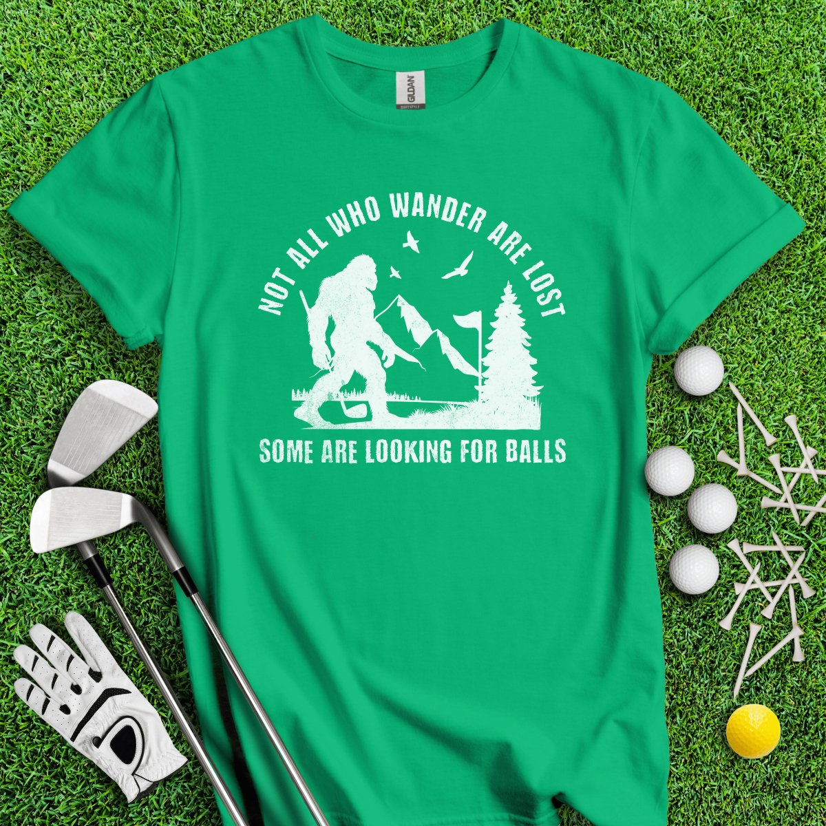 Some Just Looking for Bigfoot and Golf Balls T - Shirt - TeeHee Golf Gear