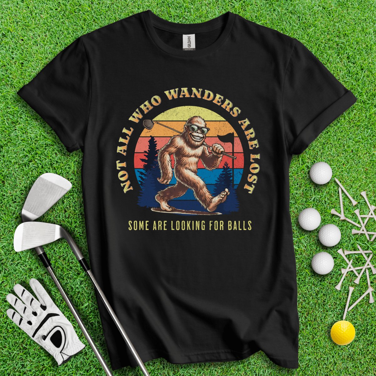 Some Just Looking for Bigfoot and Golf Balls T - Shirt - TeeHee Golf Gear