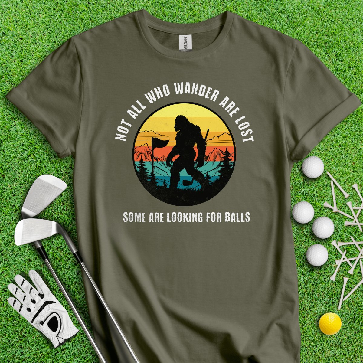 Some Just Looking for Bigfoot and Golf Balls T - Shirt - TeeHee Golf Gear