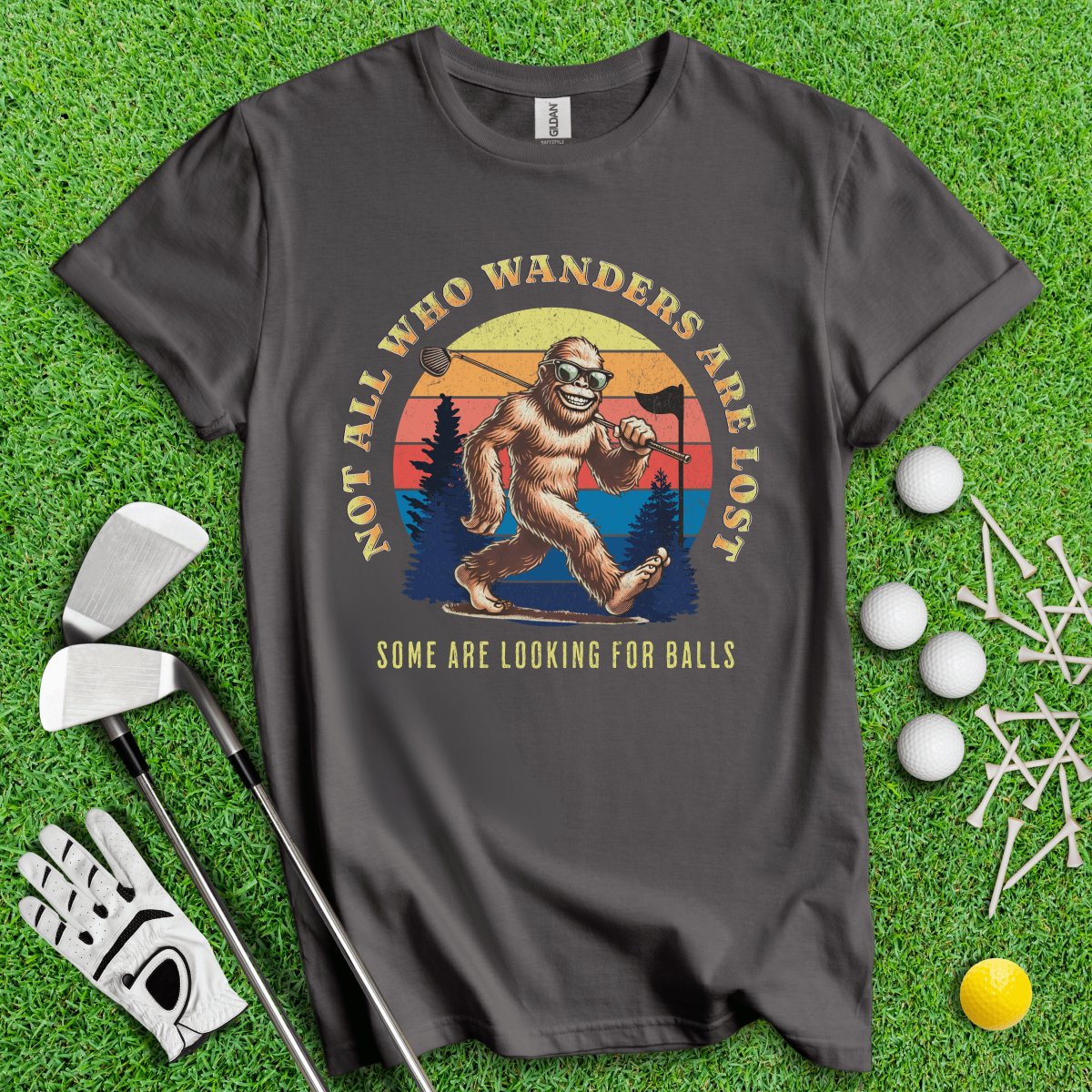 Some Just Looking for Bigfoot and Golf Balls T - Shirt - TeeHee Golf Gear