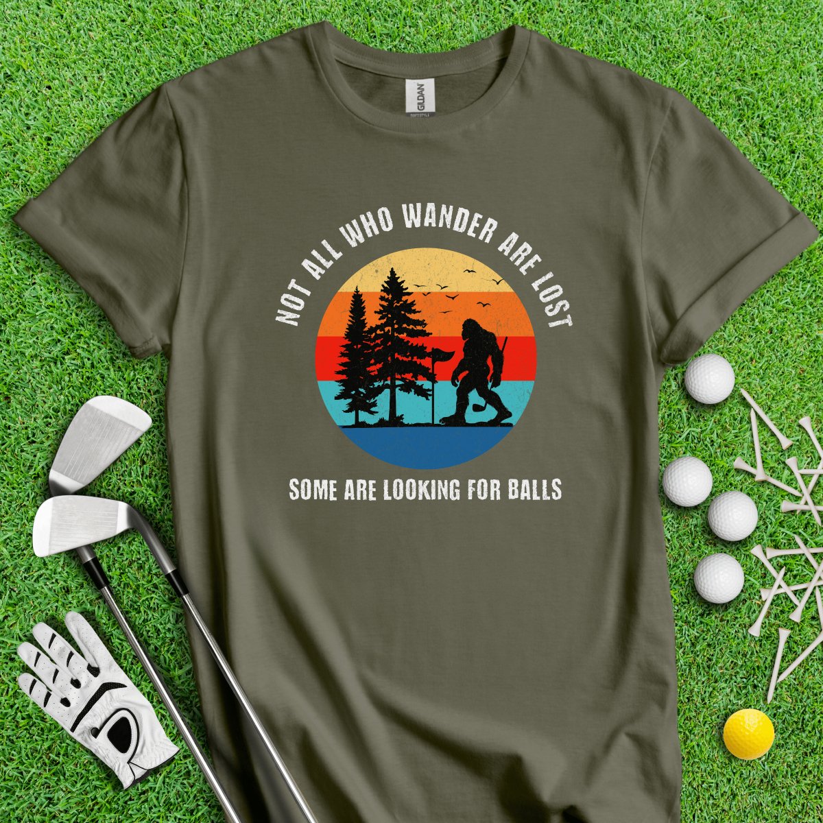 Some Just Looking for Bigfoot and Golf Balls T - Shirt - TeeHee Golf Gear