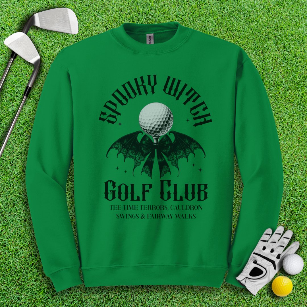 Spooky Witch Golf Club Crewneck - TeeHee Golf Gear