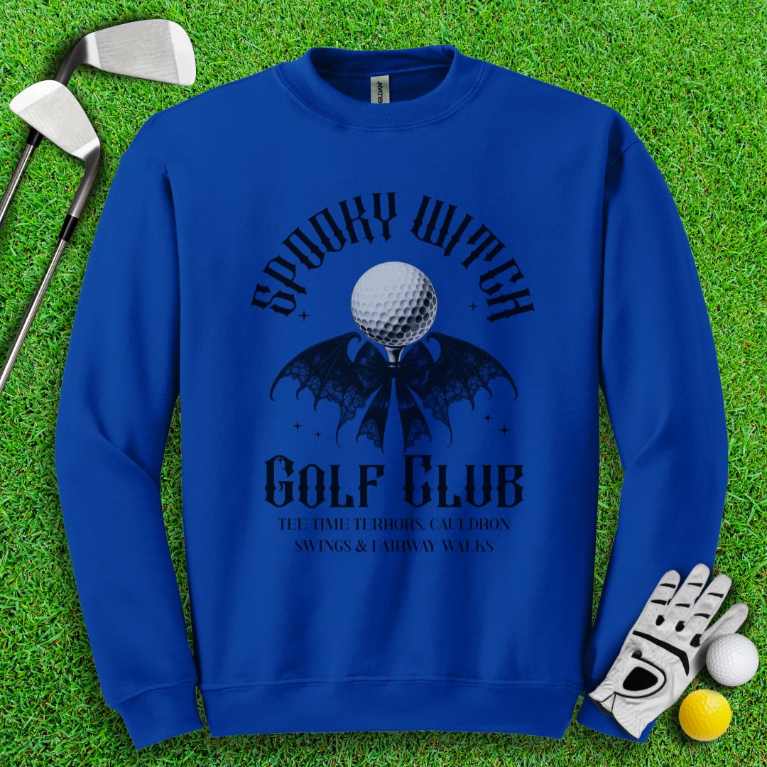 Spooky Witch Golf Club Crewneck - TeeHee Golf Gear